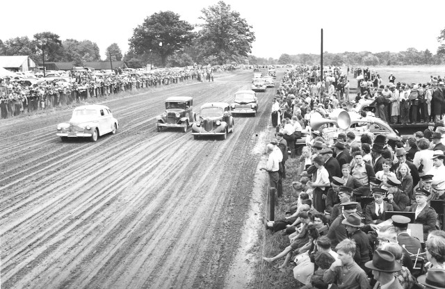 Cars flatten the track at Strathroy