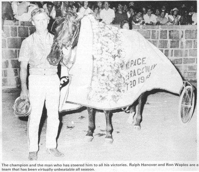 Ralph Hanover after winning the Cane