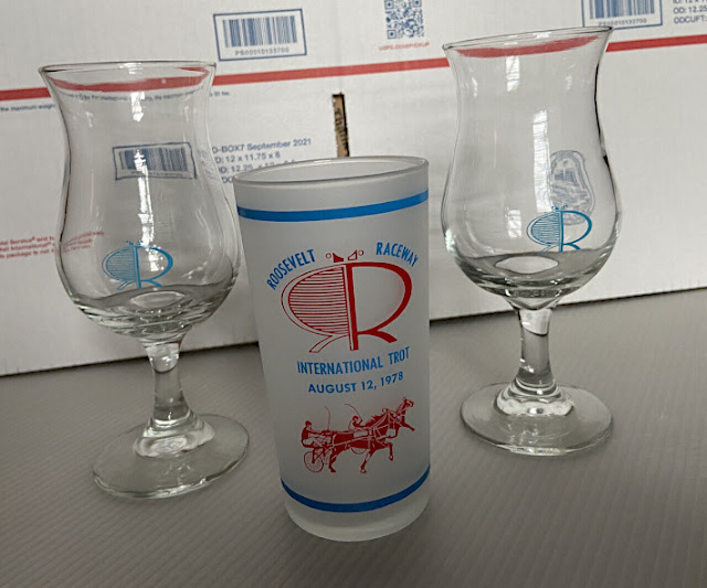 Roosevelt Raceway glassware