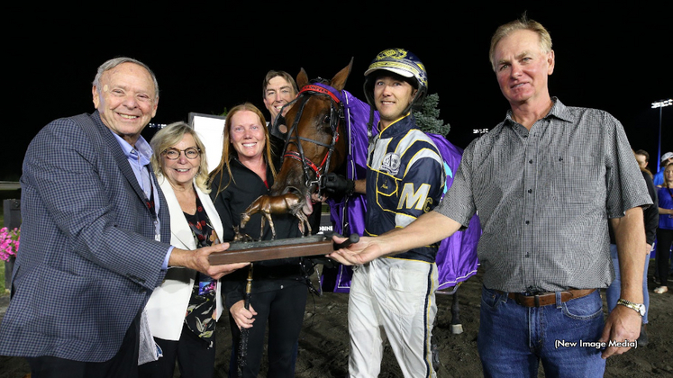 The connections of Sylvia Hanover after winning the 2023 Fan Hanover