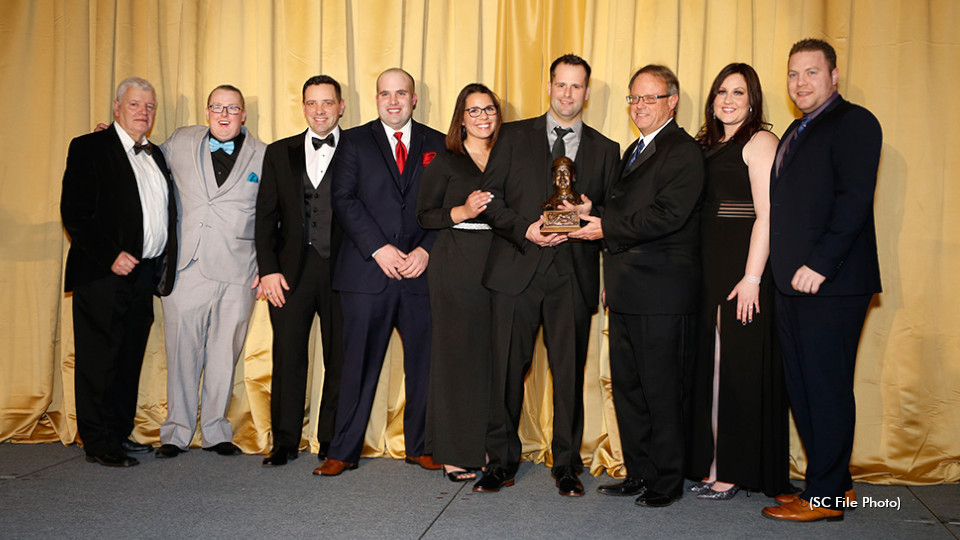 Marc Campbell receives the O'Brien Award of Horsemanship