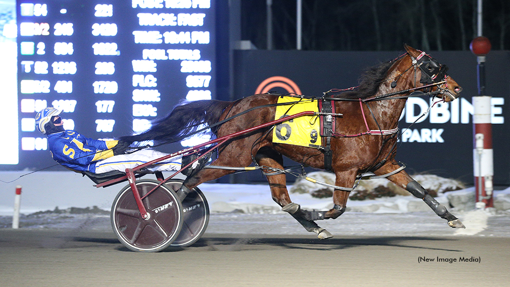 Saulsbrook Victor winning on Dec. 17, 2022 at Woodbine Mohawk Park