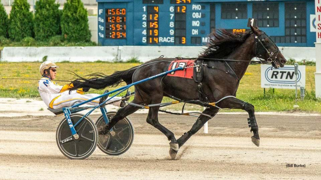 JD winning a division of the New York Sire Stakes