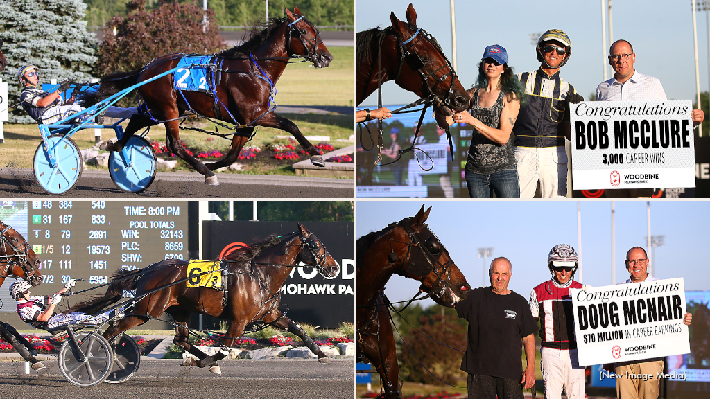 Bob McClure and Doug McNair celebrate milestones at Woodbine Mohawk Park