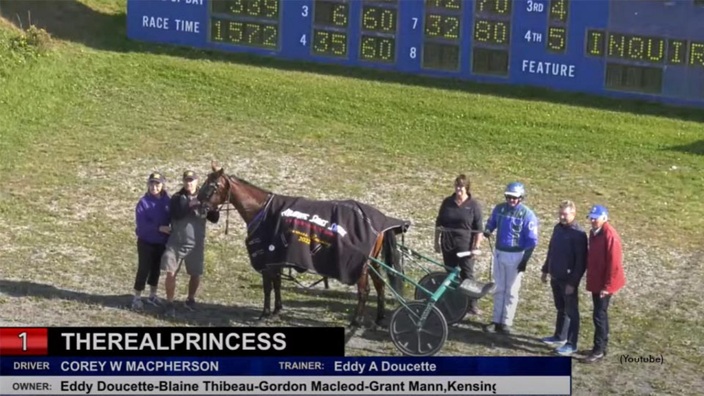Therealprincess in the Inverness Raceway winner's circle