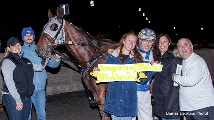 Anthony Verruso in The Meadowlands' winner's circle