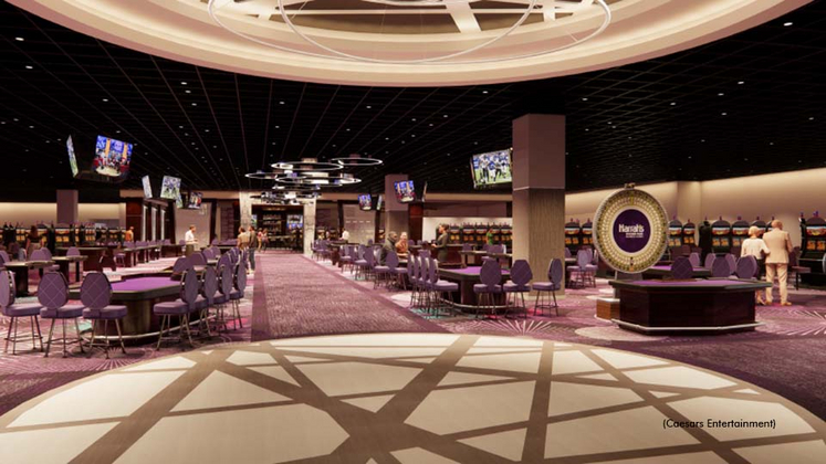 A rendering of Caesars Entertainment gaming floor expansion plans