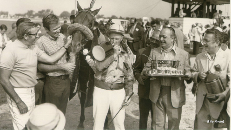Strike Out and driver Keith Waples win the 1972 Little Brown Jug