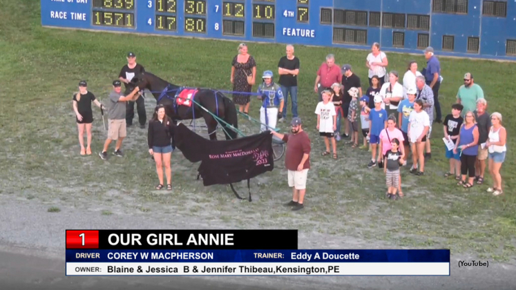 Our Girl Annie and her connections after the AtSS win at Inverness