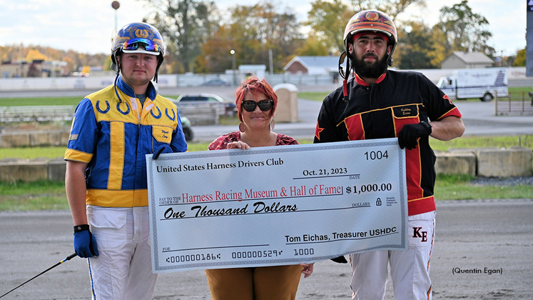 The USHDC makes a donation to the Harness Racing Museum and Hall of Fame